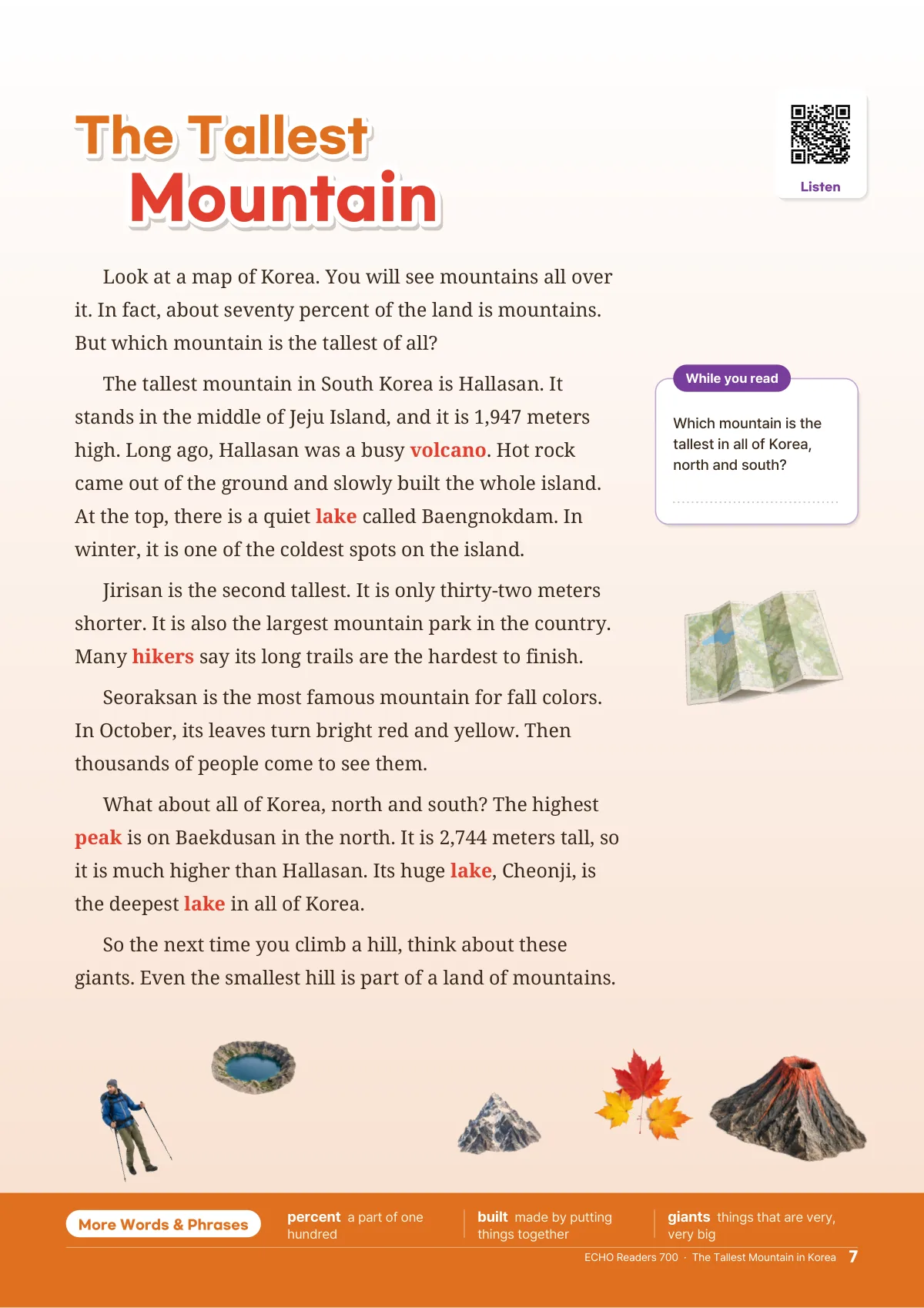 지인에듀 ECHO Readers 700 The Tallest Mountain 본문 쪽